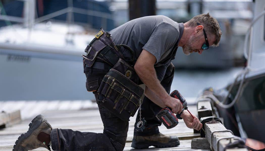 fixing boat dock